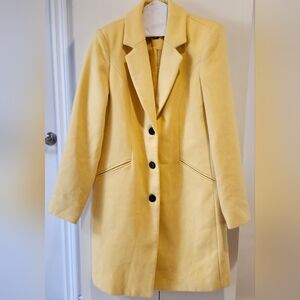 Vero Moda/Long Button Up Coat/Yellow/ Size M